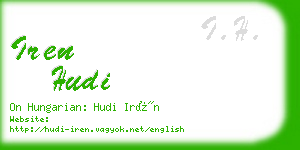 iren hudi business card